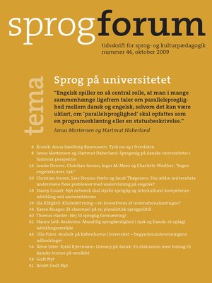 cover image of Sprog pa universitetet